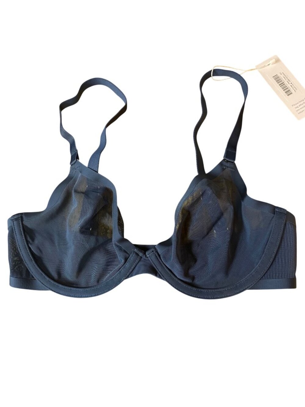 Cuup The Plunge Mesh Bra Sz 30D Ocean‎ Blue Underwire